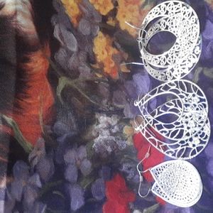 3 Sets Of Never Worn Silver Earrings